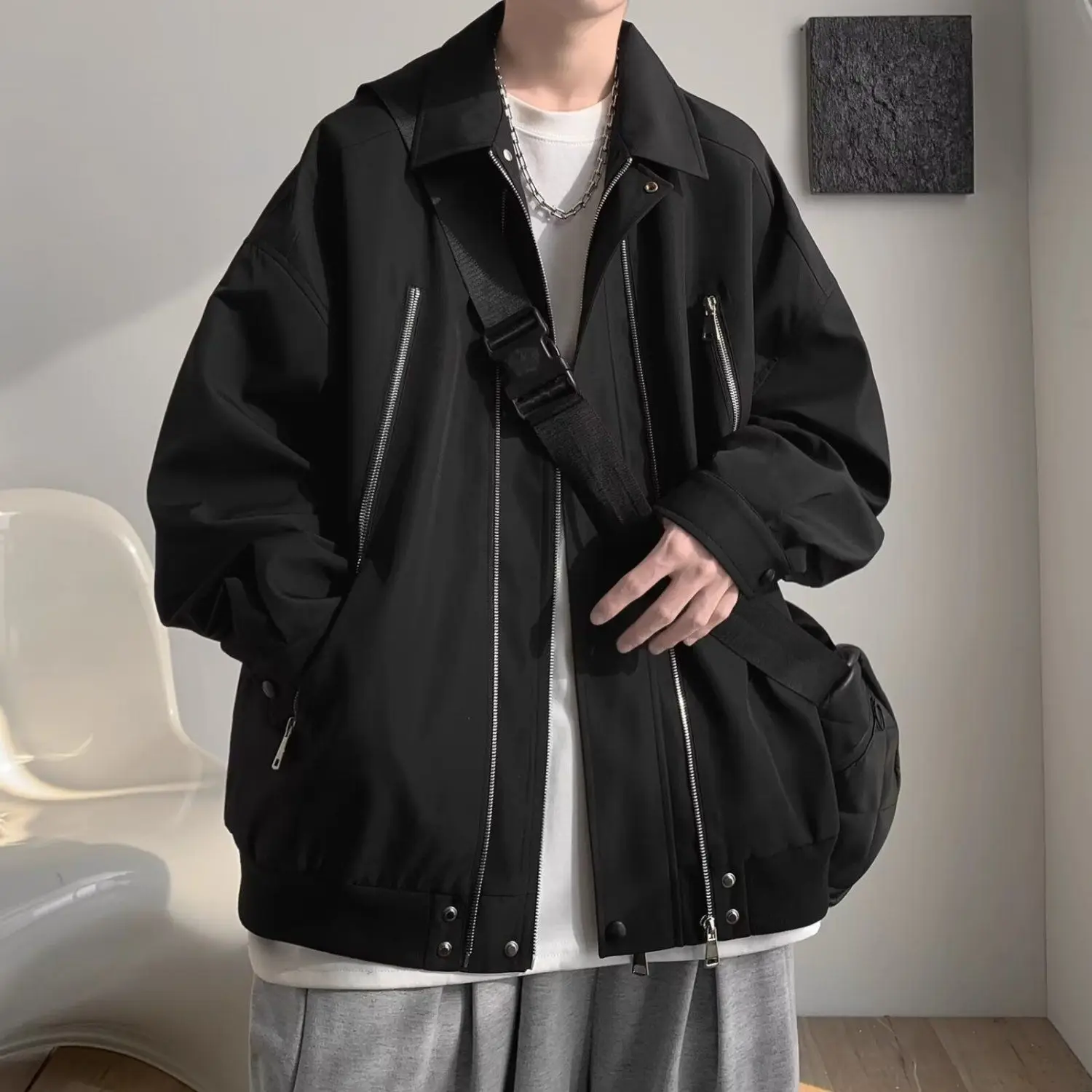 

Jacket Man Emo Coats Mens Workwear Racing Irish Casual Air Winter Yellow Outdoor Padded Silver Copy Men'S Reflective High-End Bf
