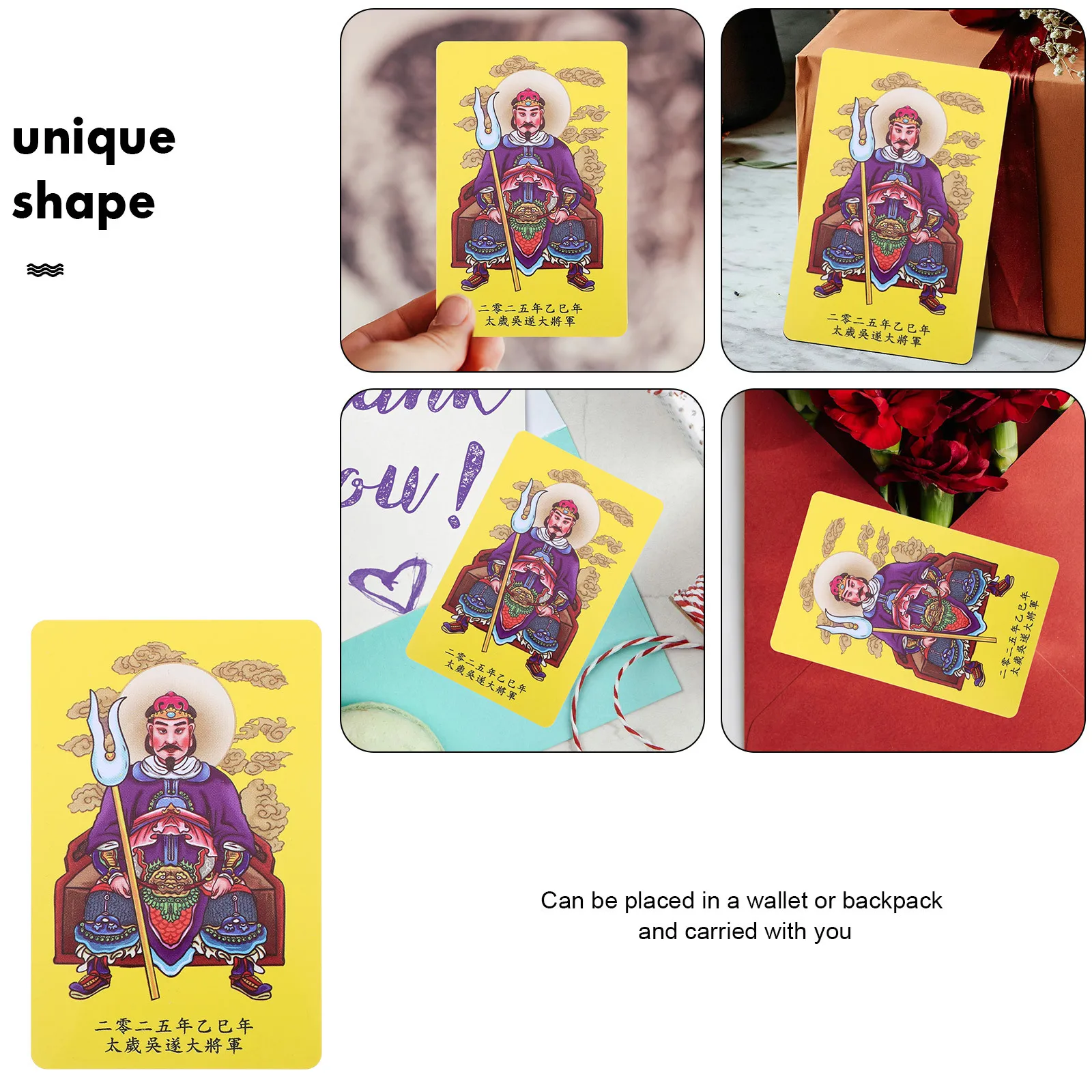 10 قطعة بطاقة تاي سوي فنغ شوي تميمة المحمولة حماية تميمة لسنة الأفعى السنة الصينية الجديدة الحظ الازدهار