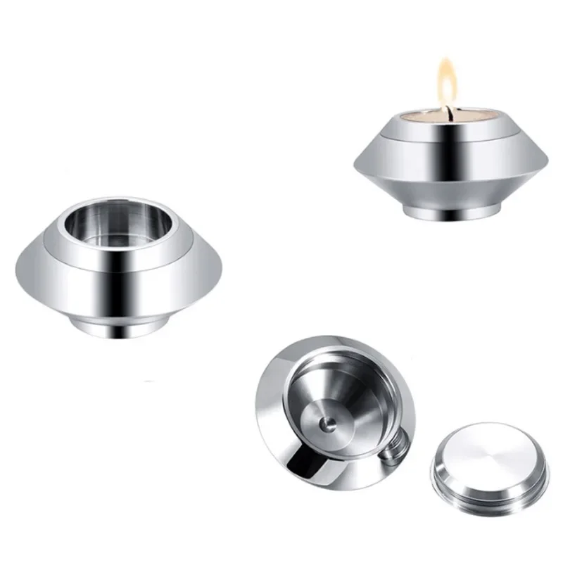 Small Keepsake Urns for Human Ashes Funeral Memorial Urn Container Candle Holder Urn Stainless Steel Memorial Ashes Holder