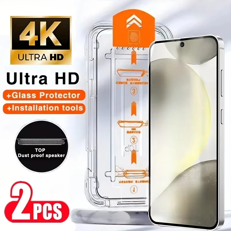 

Tempered Glass For Samsung S25 Ultra S23 S24 FE A55 A56 5g A26 A16 A36 A54 Oleophobic Coating Easy Installation Screen Protector
