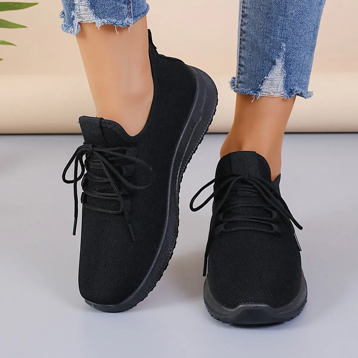 Shoes for Women Free Shipping Sneakers Women's Spring 2024 Female Espadrilles Woman Booties Trend Casual Sandals Sneaker Black