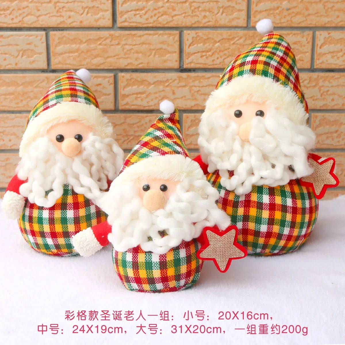 3pcs Navidad Natal Gift Snowman Santa Doll Cloth Ornament Merry Christmas Decoration For Home 2022 Xmas Pendent New Year 2023