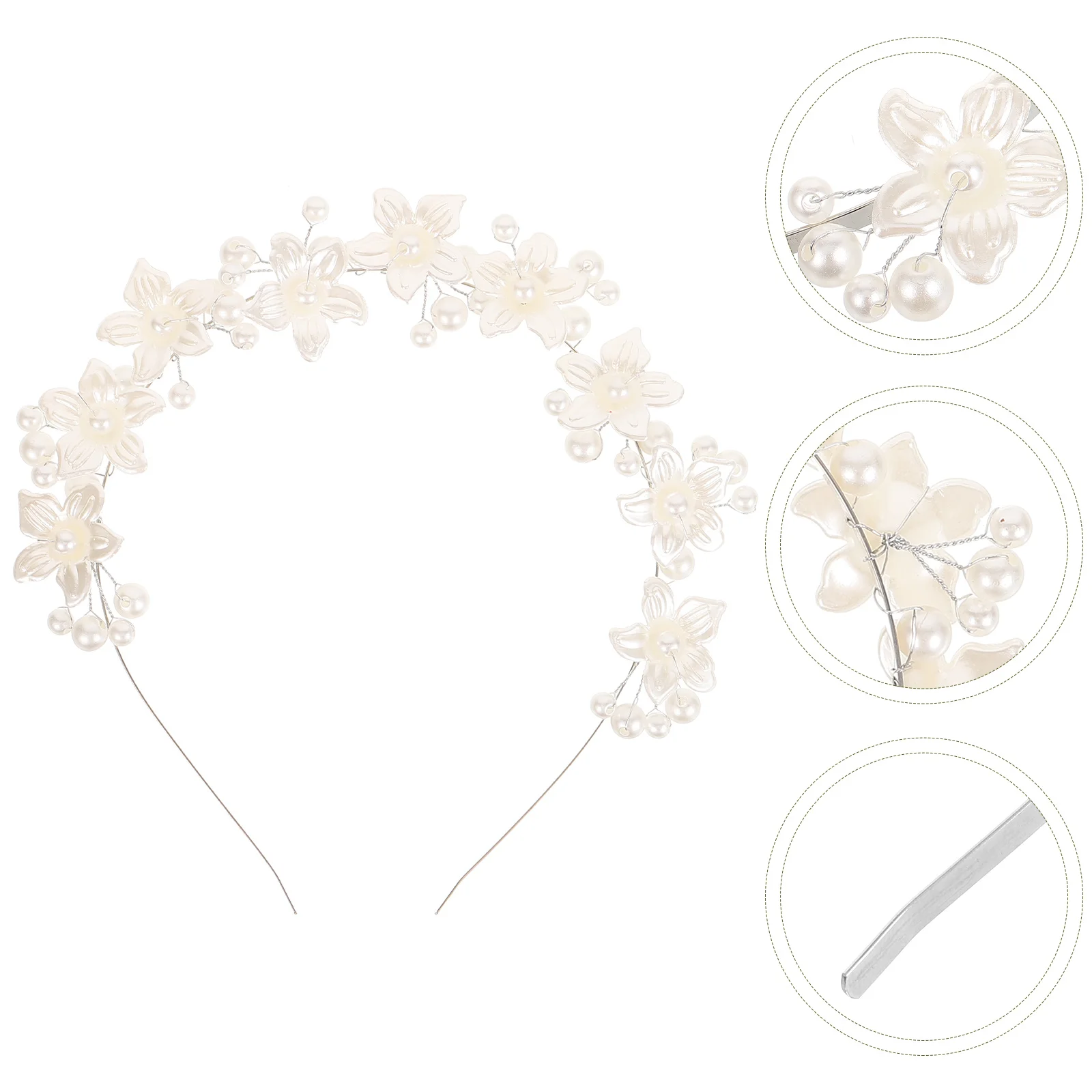 

Pearl Headband For Women Wedding Bridal Hair Accessories Flower Beach Crown Teens Party Costume Jewelry Gift