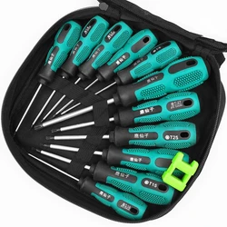 LUXIANZI Torx Screwdriver Set Hand Multi-tool Kit Magnetic Bit Insulated Handle Screw Driver Repair Tools For Home Manual