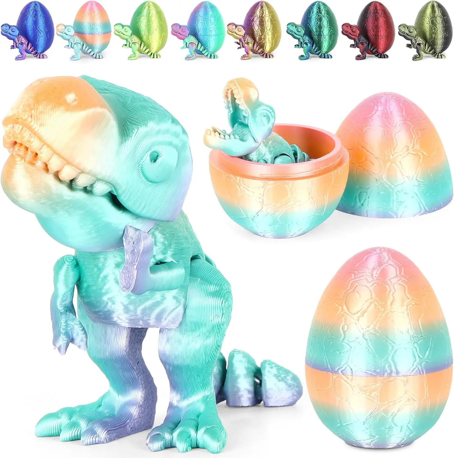 Dragón Dinosaurio Juguete 3D Articulado, Muñeco con Articulaciones Móviles, Decoración de Escritorio