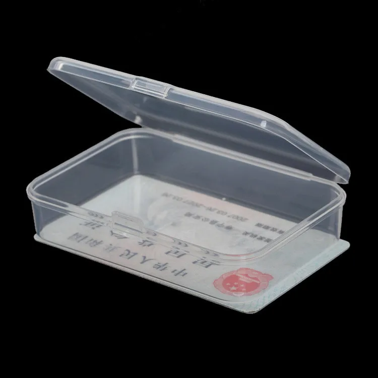 2Pcs Rectangular Plastic Box 502 PP Transparent Storage Container  Case with Lid  New and High Quality Table Storager Supplies