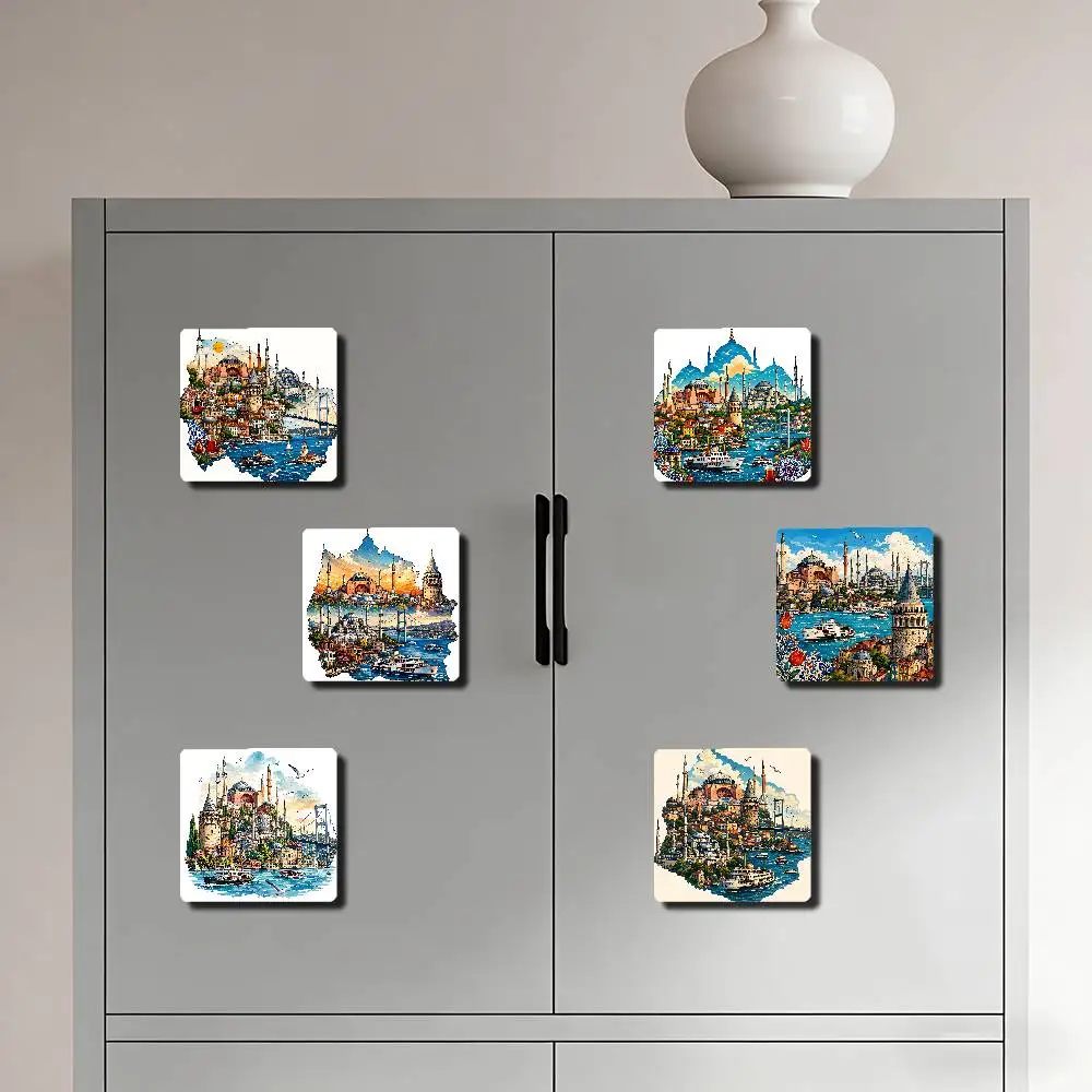 Funny ISTANBUL Refrigerator Magnet Personalized Creative Magnetic Stickers With Magnets