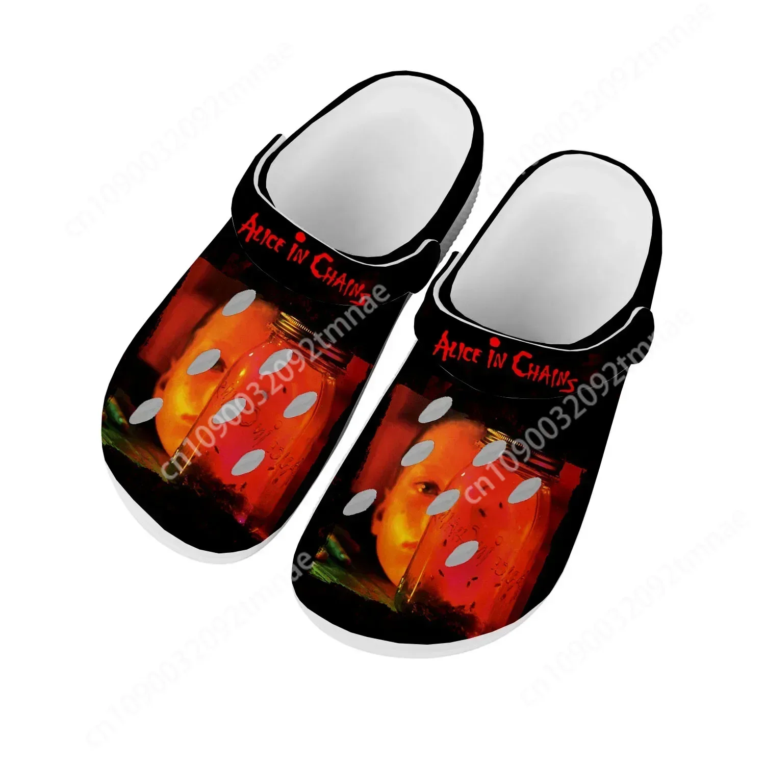 Alice In Chains Metal Rock Band Pop Home Clogs Custom Water Shoes Mens Womens Teenager Shoes Clog Breathable Beach Hole Slippers