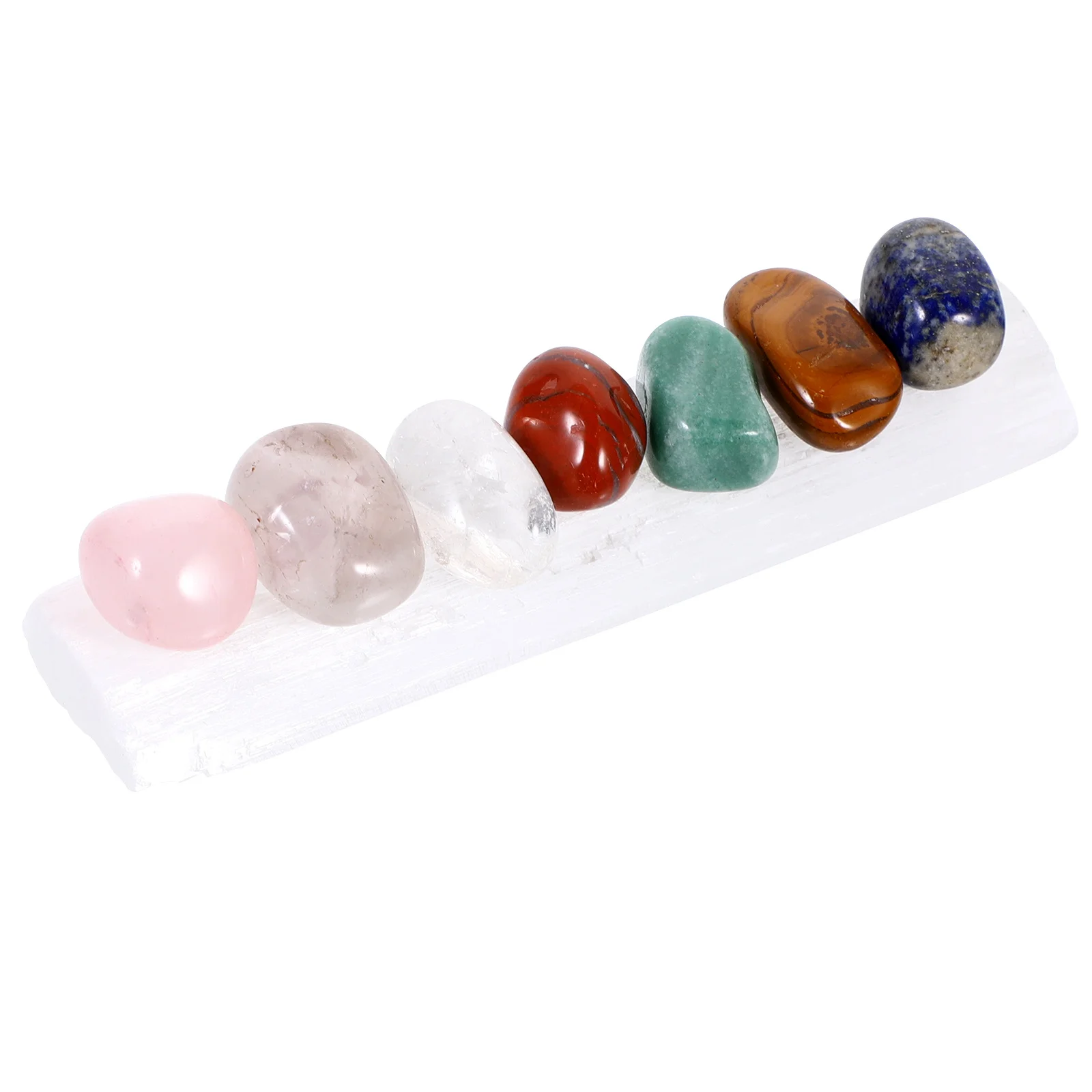 

1 set 1 Set Of Crystal Stones Decorative Chakra Healing Meditation Yoga Spa Home Decor Gift Compact Wear-Resistant Household
