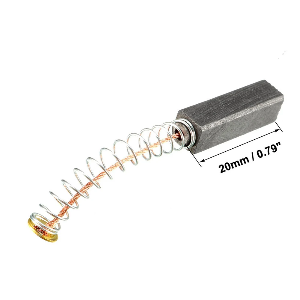 

Power Tool Carbon Brushes 10pcs Electric Motors Parts Replacement Spring Length 30mm Hammer Drills Vacuum Cleaners