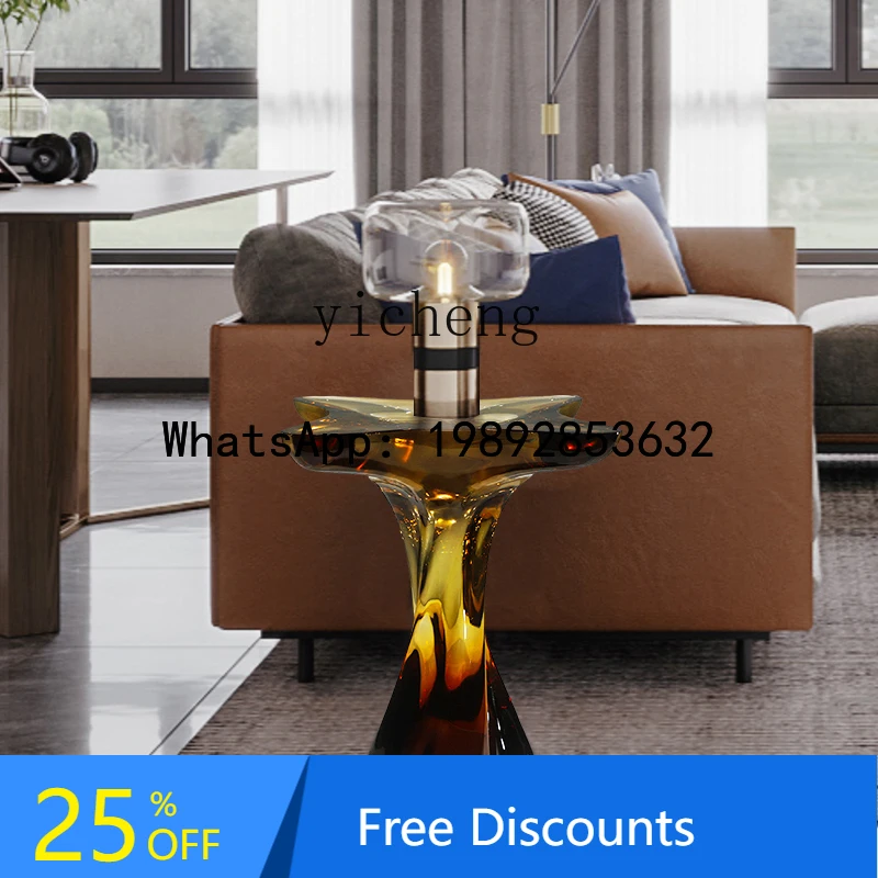 

AA Nordic light luxury design side few model rooms, sofa side table corner few bedrooms bedside table