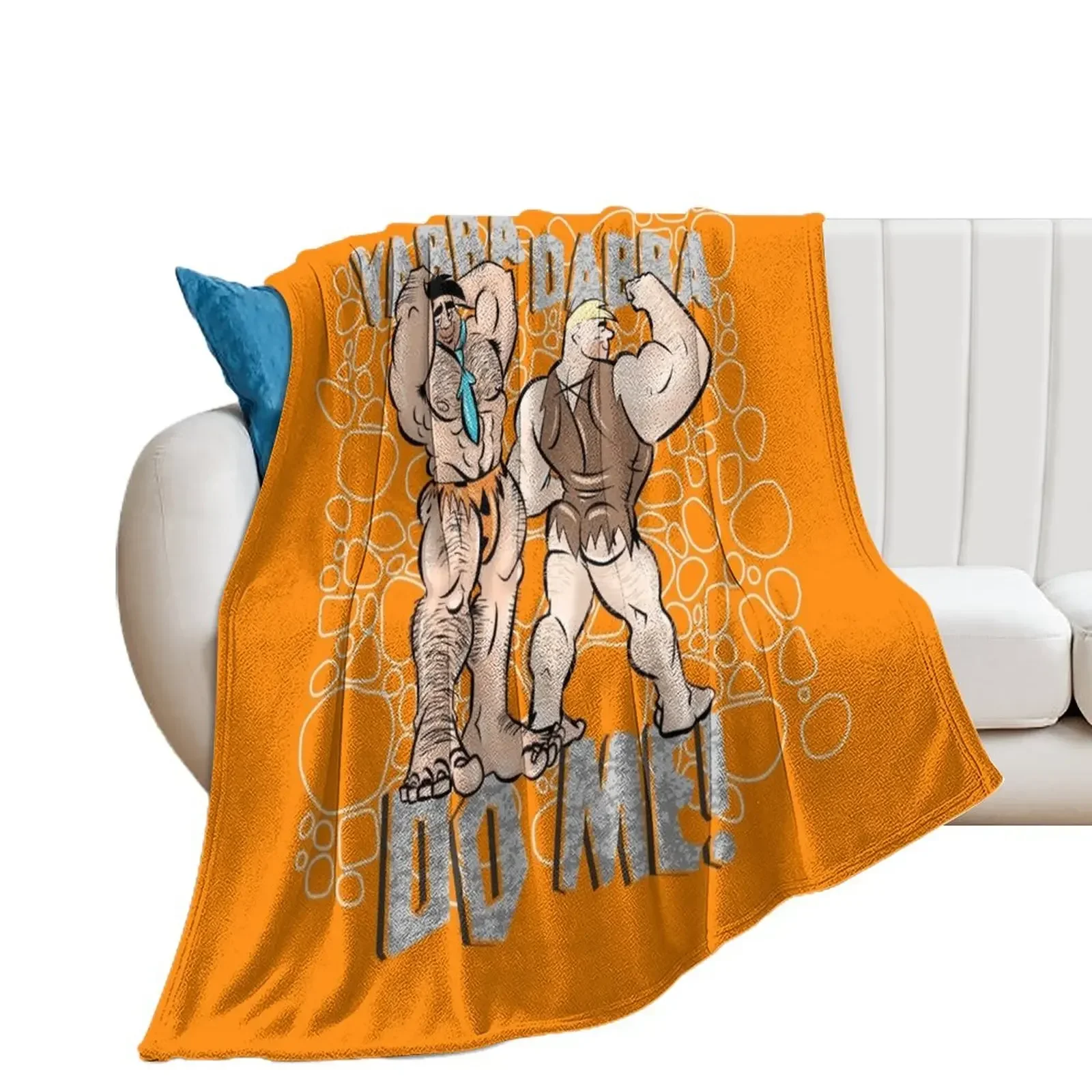 

Prehistoric Beefcake Throw Blanket Sleeping Bag Nap Quilt Blankets