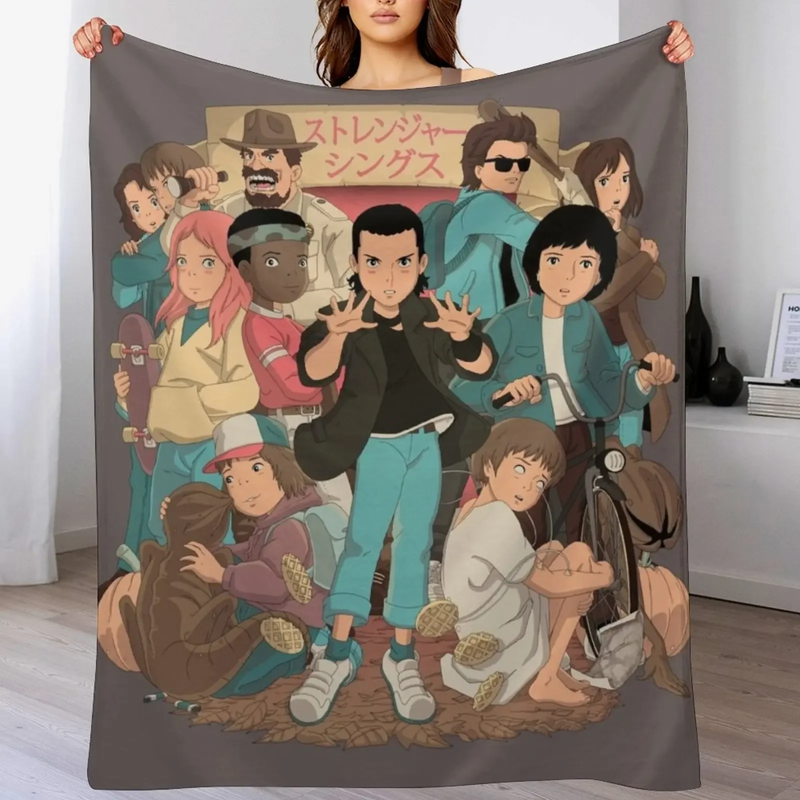 

Stranger Anime 2 Throw Blanket Bed Single Hairy Baby Blankets