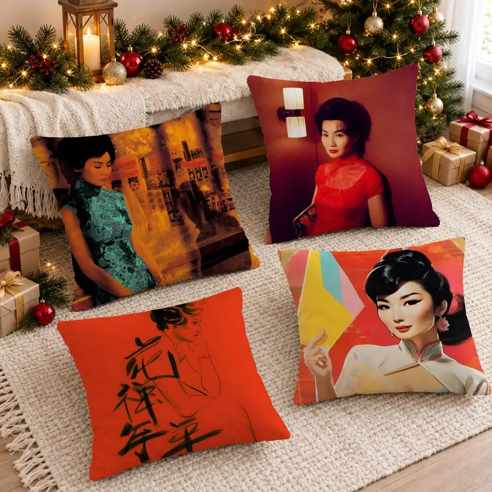 Elegant Iconic Maggie Cheung Cushion Cover Sofa Living Room Home Decor Invisible Zipper Anti-dustmite Shell
