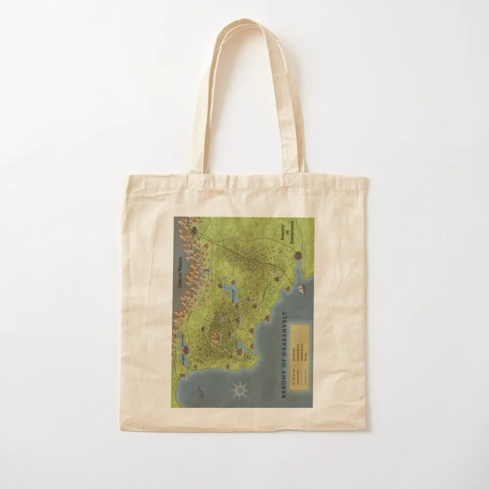 

Map of Local Region [Drakenvelt] Tote Bag cute tote custom canvas Cloth bags screen Canvas