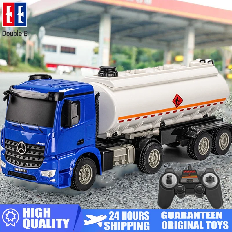 

Double E 1/26 Большой радиоуправляемый автомобиль с дистанционным управлением, цистерна, детская игрушка, имитация инженерной машины, игрушки для мальчиков, подарки на день защиты детей