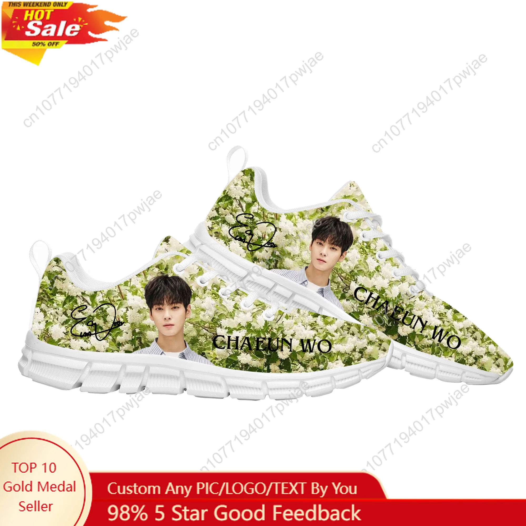 

KPOP Cha EunWoo Sports Shoes Mens Womens Children Sneakers Lightweight Fashion Casual Hiking Sneaker Custom Built Shoes