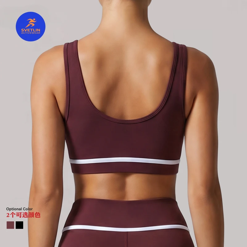 SVETLIN High Quality EU US Size Women Active Wear Tops Sports Running Gym Fitness Lady Workout Yoga Bra Tops