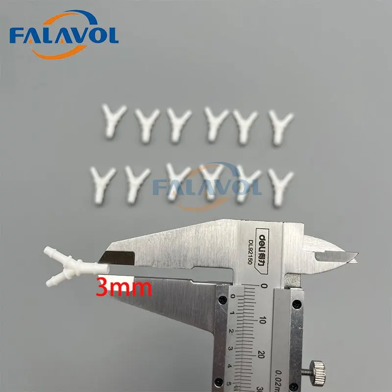 Y type 3x2mm to 2mm tube connector Eco solvent/UV ink hose connector for Mimaki Mutoh Allwin inkjet printer ink tube pipe