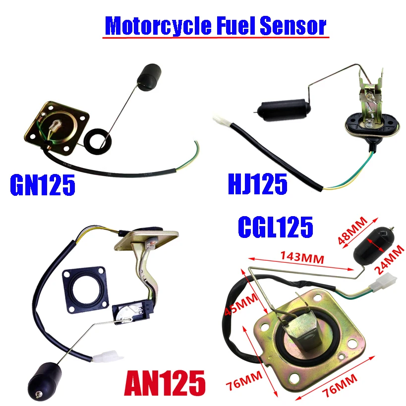 Motorcycle Fuel Sensor for Haojue Lifan Yamaha Honda Suzuki for ZY100T WH100T HS125T JYM125 GN125H GY6125 Fuel Float Gas Gauge