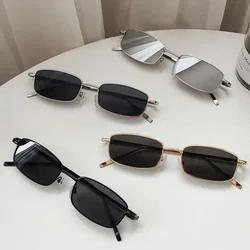 Fashion Small Rectangle Sunglasses Men Women Vintage Square Driving Sun Glasses Luxury Brand Metal Frame Eyewear