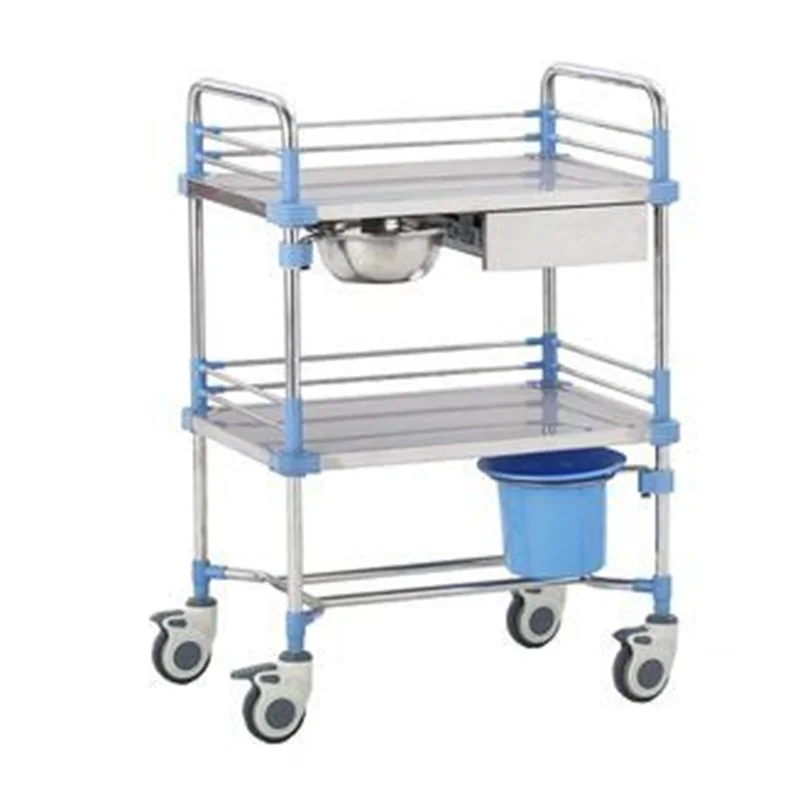 High-quality Stainless Steel Hospital Treatment Trolleys and Hand Care Carts
