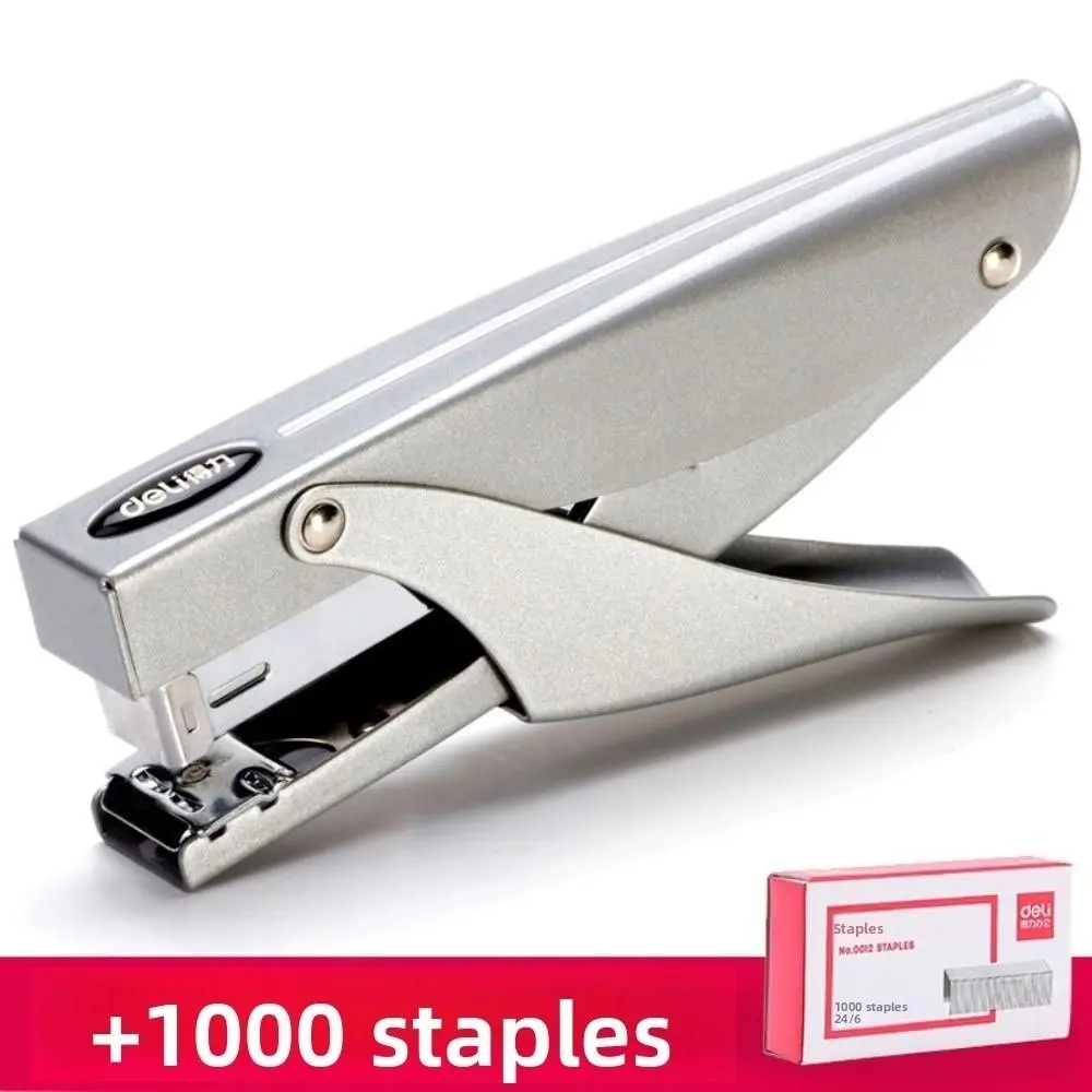 Многофункциональный трудосберегающий степлер, металлический, до 25 страниц, сверхмощный степлер, портативный, с 1000 гвоздями, настольный степлер
