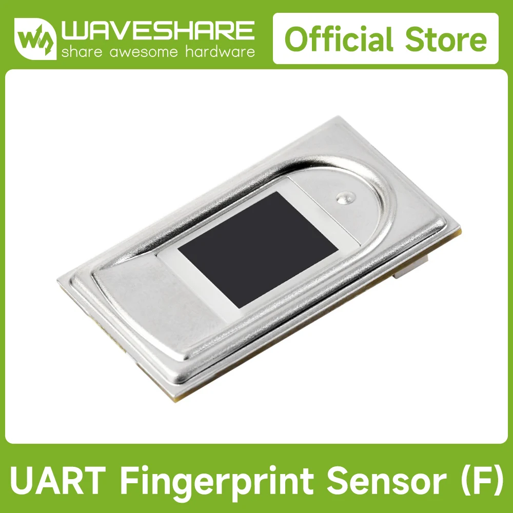 Waveshare Rectangle-shaped All-In-One Capacitive Fingerprint Sensor (F), Cortex Processor, UART And USB, Compact Size 508 DPI