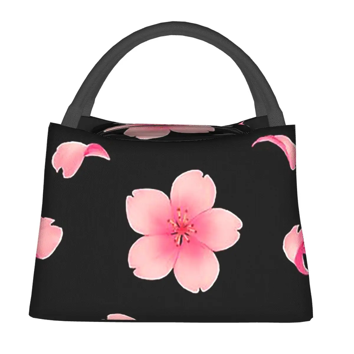 Falling Sakura Petals Pack Ver Lunch Bags Insulated Bento Box Lunch Tote Picnic Bags Thermal Bag for Woman Children Office