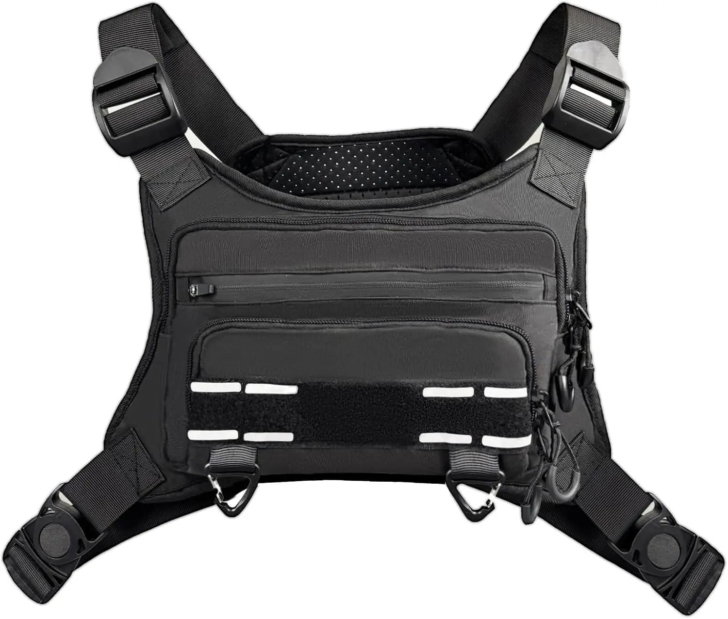 

Breathable Chest Bag with Phone Pocket and Reflective Strips for Snowboarding Cycling Running and Streetwear