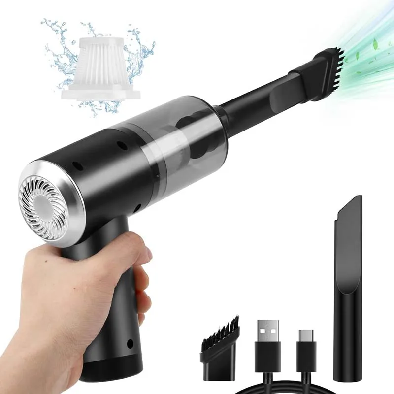 Handheld Vacuum Wireless Car Vacuum Cleaner Cyclone Suction Rechargeablestrong Suction 2 In 1 Portable Mini Vacuum Cleaner