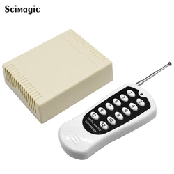 DC 12V 12 CH Channels 433 MHz RF Wireless Remote Control Switch Remote Control System Receiver Transmitter 12CH Relay