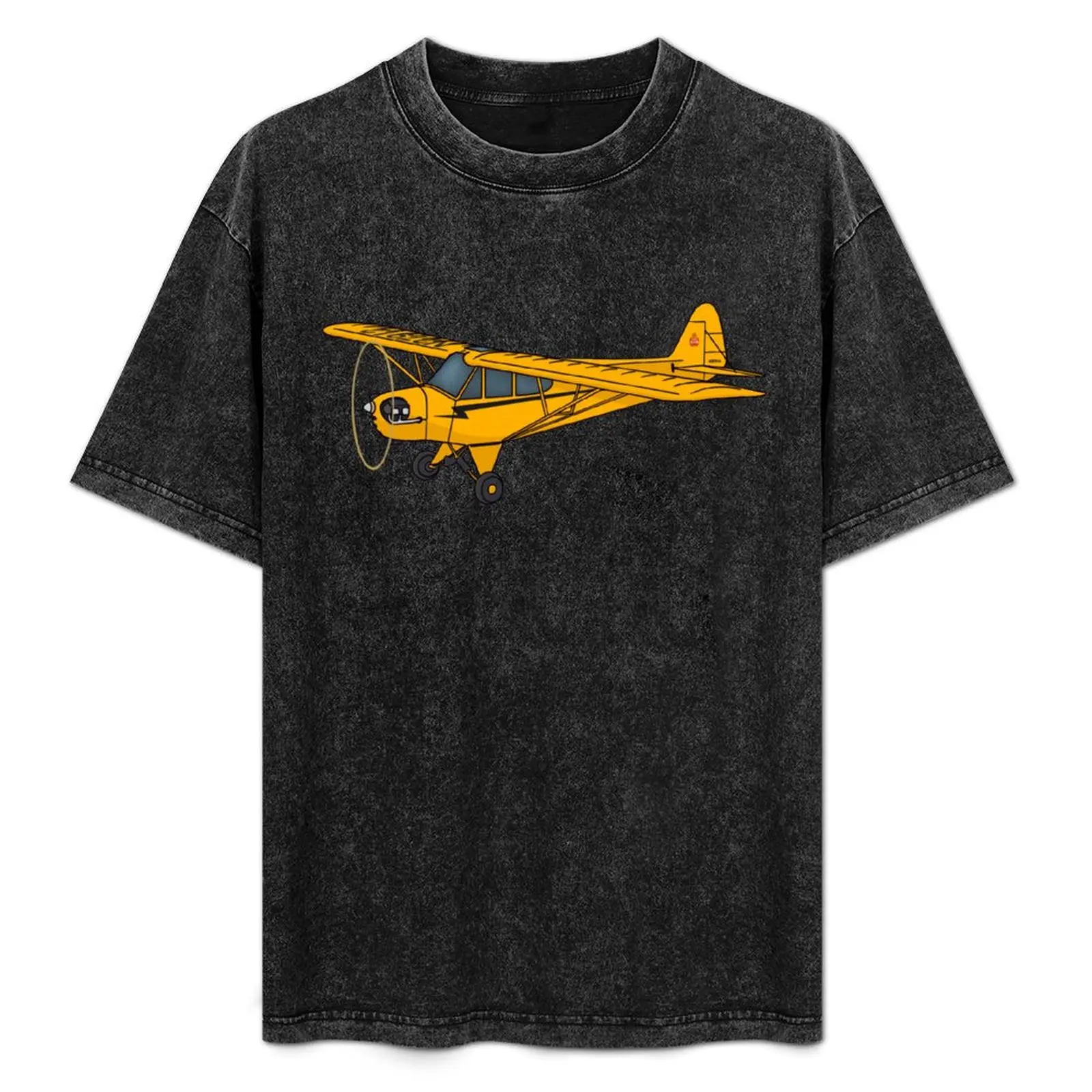 

Piper J-3 Cub Airplane Art T-Shirt funny costumes Aesthetic clothing cotton graphic tees compression shirt men