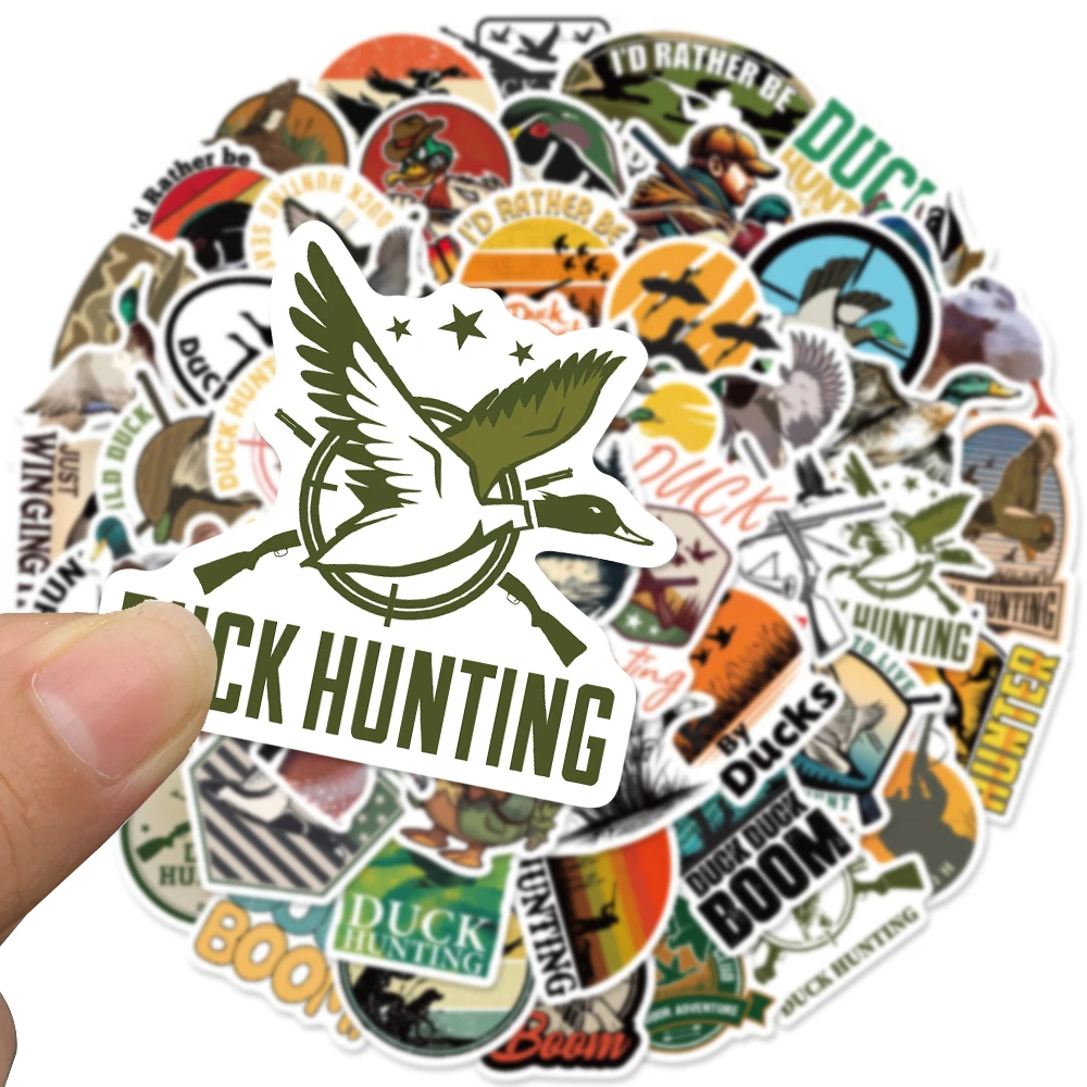 56pcs Duck Hunting Sticker For Laptop Luggage Bicycle Fridge Phone Decoration Sticker
