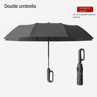 10 Ribs 125cm Large Automatic Umbrella Foldable Anti-UV Windproof Extra Large Thickened Reinforced Portable Outdoor Umbrella