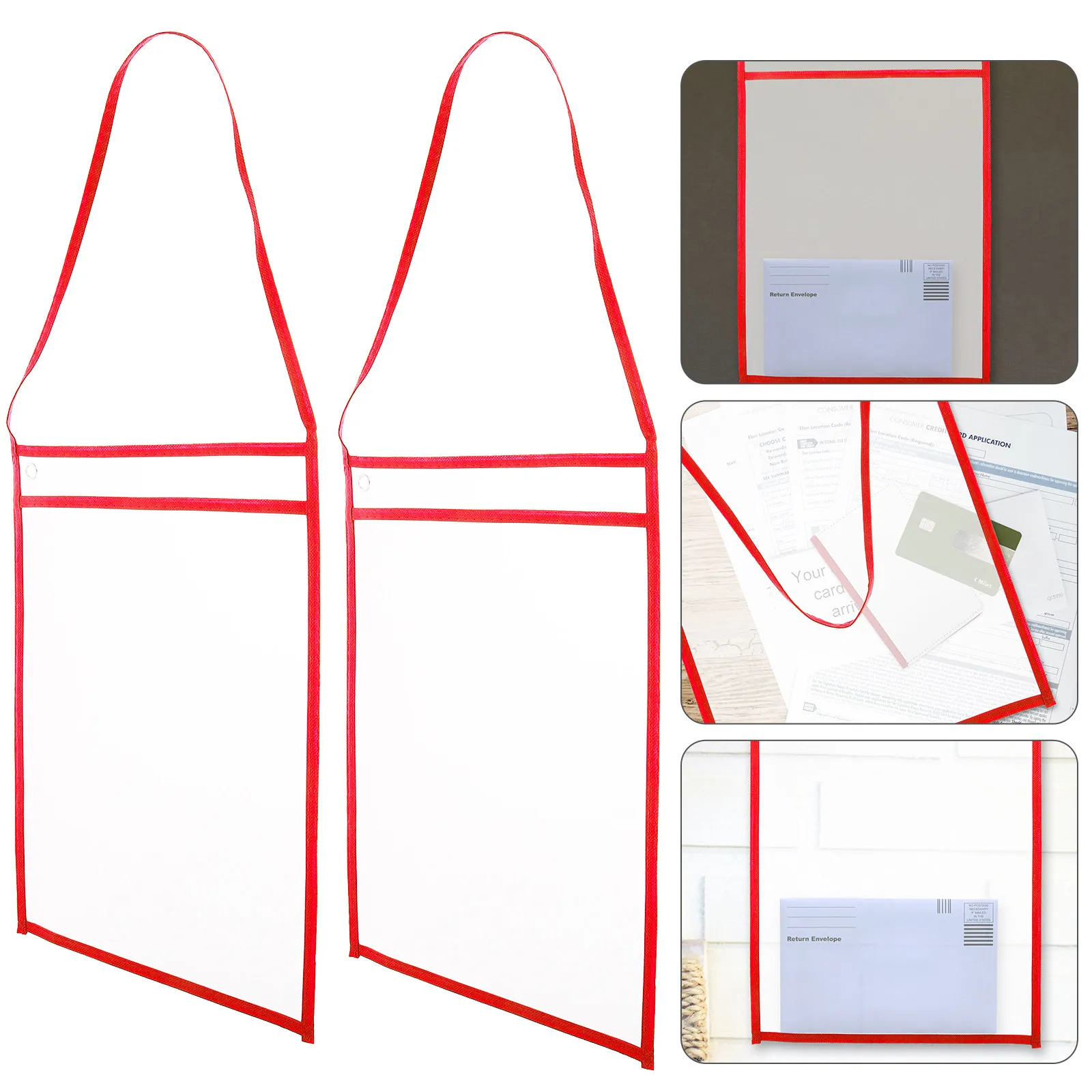 

10Pcs Transparent Document Organizer File Pocket Clear Reusable Holder for Files Bills Receipts Portable File Folder Office