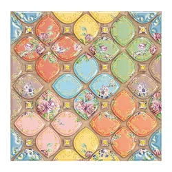 3D Bohemian Peel And Stick Tile petalo colorato 3D BOHO Wall Tile Sticker decorazione della parete fai da te 11.8 ''X 11.8''