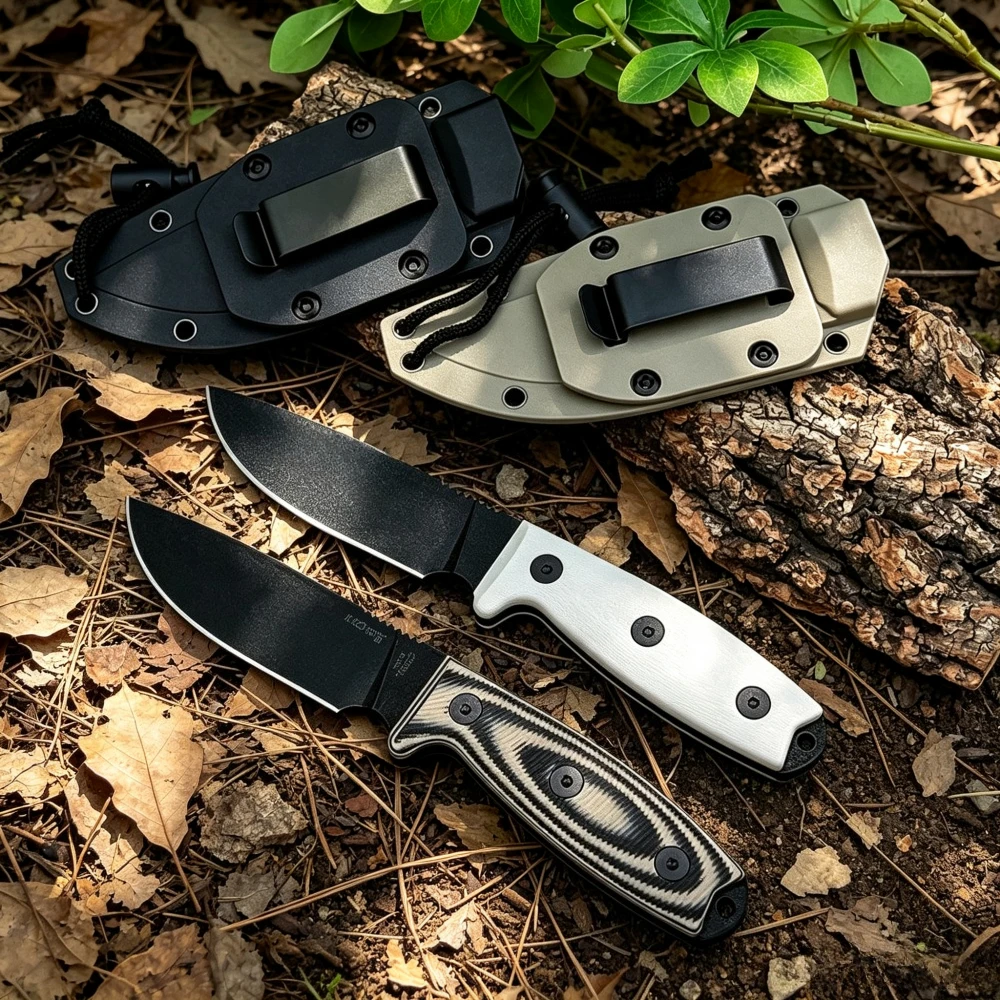 Portable Wilderness Activities Gear D2 Blade Outdoor Fixed Knife Durable G10 Handle Camping Hiking EDC Multitools Daily Cutter