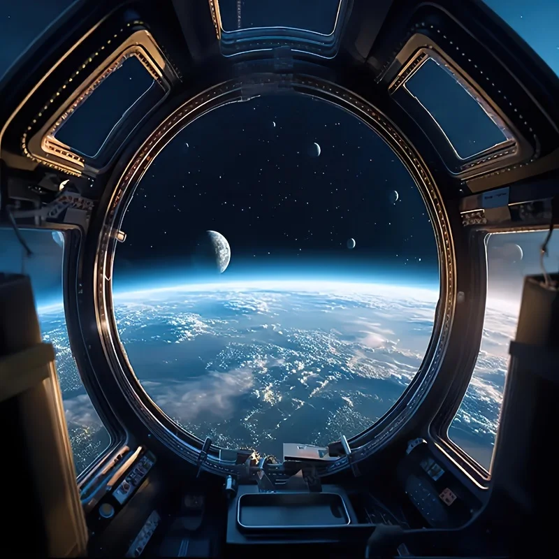 نسيج الكون الحديث البسيط، طباعة مدار الكواكب للنظام الشمسي، ديكور غرفة نوم المكتب، تصميم تحت عنوان التكنولوجيا #1