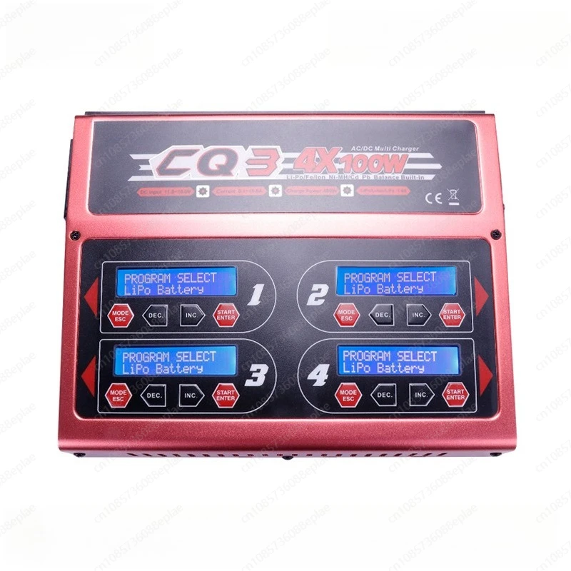 EV-PEAK CQ3 Quad Cha-nnel 100W×4 10A×4 Intelligent Balance Charger/Discharger for RC/FPV