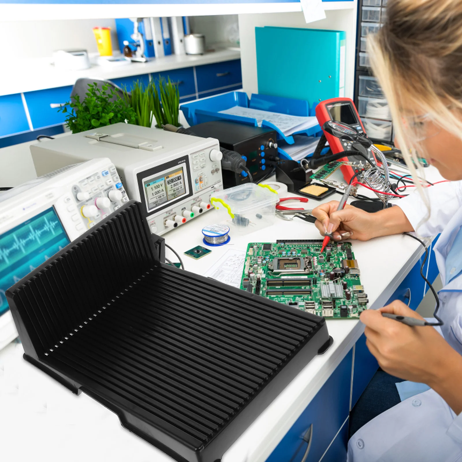 

Circuit Board Rack Anti Static Pcb Holder Shelving Boards Storage Suitable Various Settings Increase Efficiency