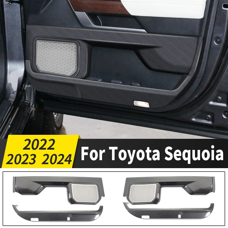 

For 2022-2024 Toyota Sequoia door protection panel, speaker protection cover modification, internal upgrade accessories