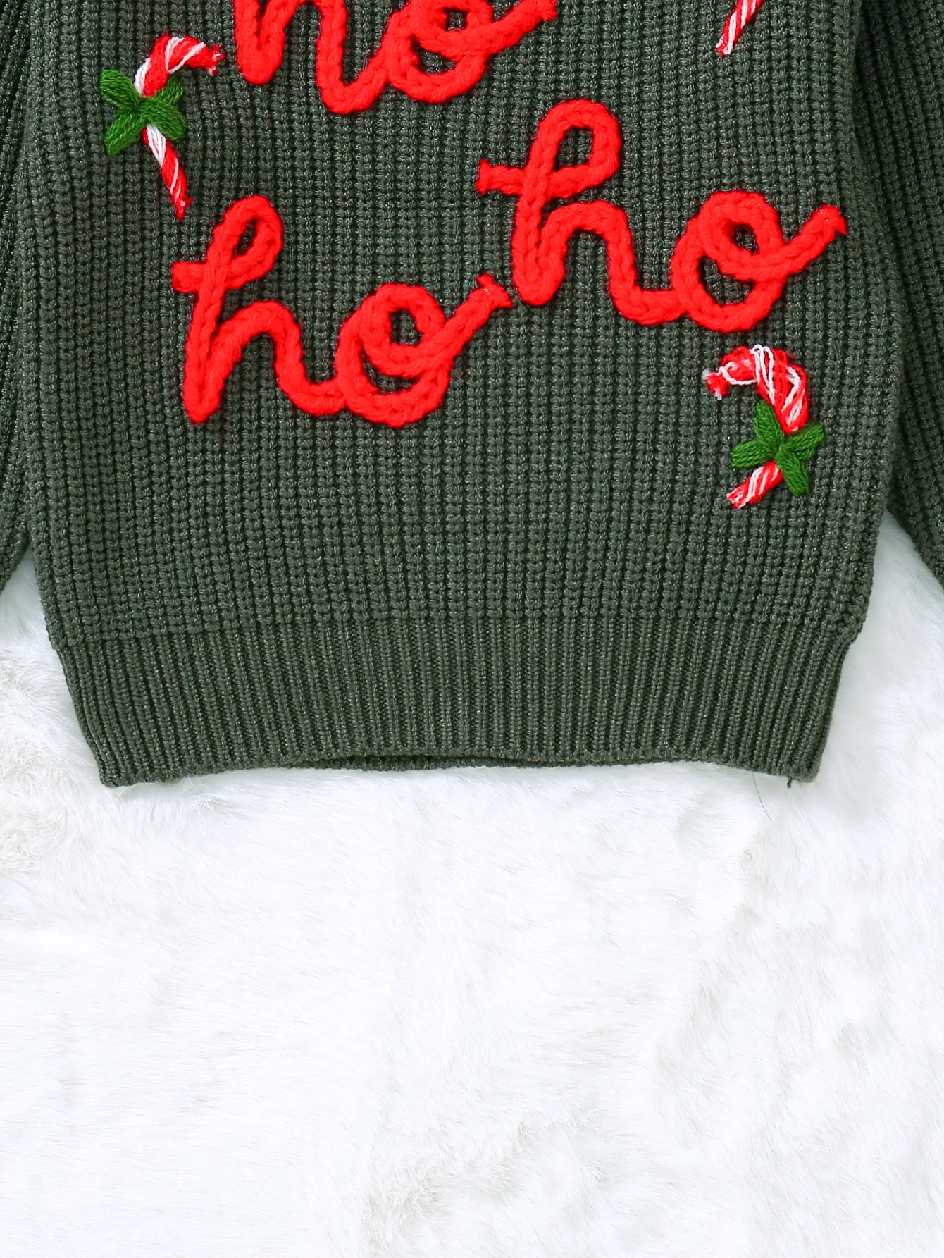 Baby Sweater Christmas Clothes Autumn And Winter Newborn Round Neck Long Sleeved Letter ‘ha ha ha’ Embroidered Infant Sweater