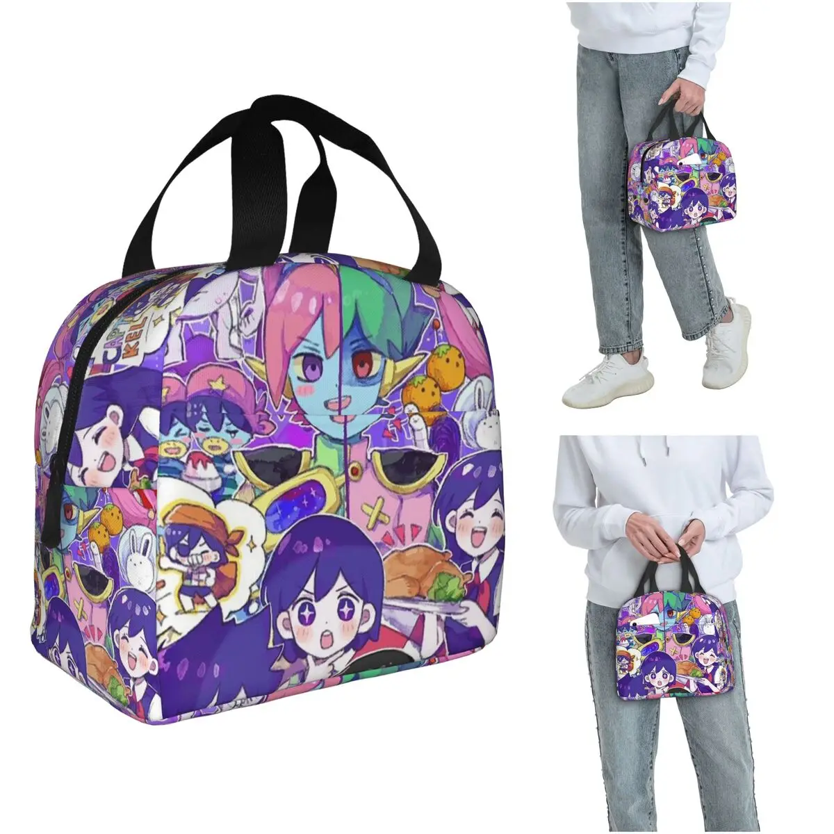 

Omori Hero Sunny Basil мультфильм ужас изолированная сумка для обеда для детей школьный холодильник термобокс для еды сумка ланч-боксы контейнер