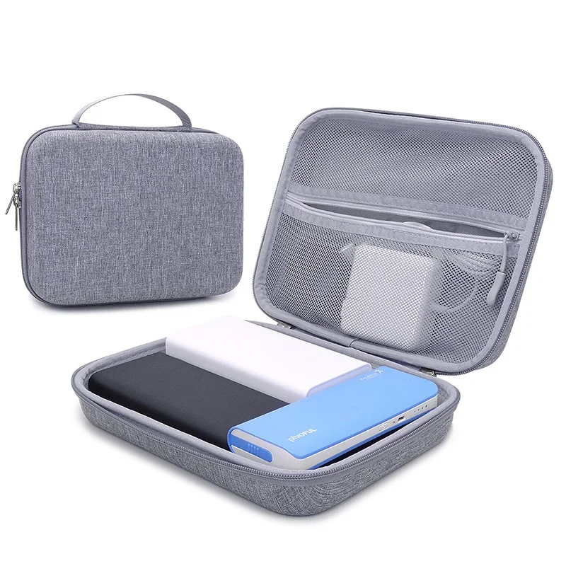Grey External hard drive Organiser power bank Bag Case Pack electronic device product/ Headset Wireless Keyboard tablet/MINI PC