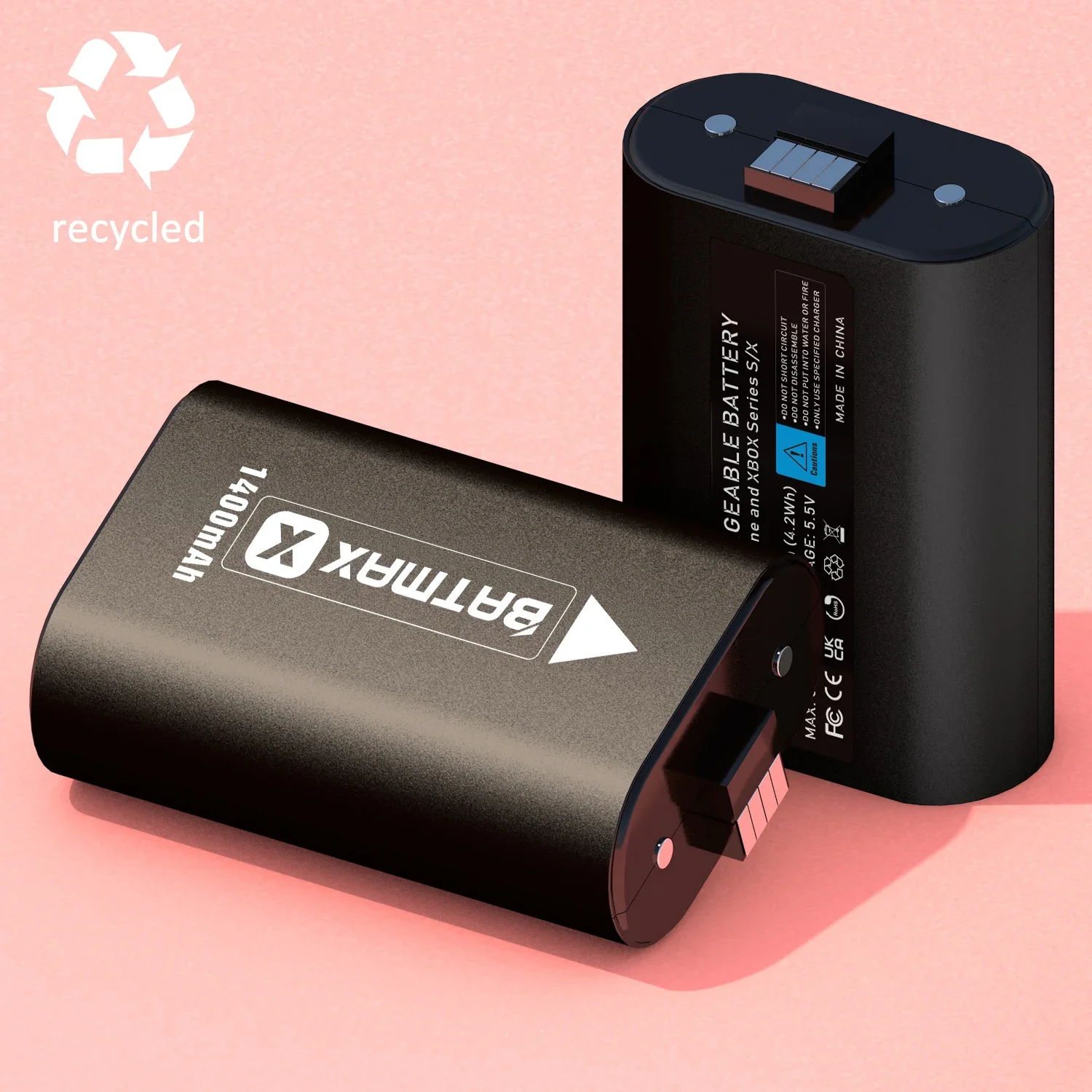 Xbox 시리즈 X/S,Xbox One / Xbox One S/Xbox One X 게임패드 게임 콘솔용 Batmax 1400mAh Xbox 배터리