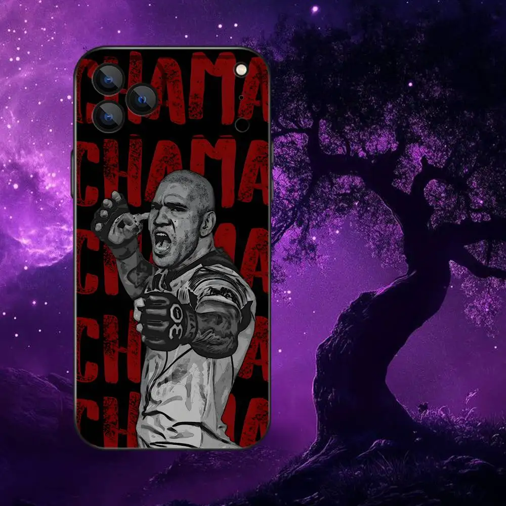 حافظة هاتف مقاتلة A-Alex P-Pereira لهاتف iPhone 17,16,15,14,13,12,Pro,Max,Plus,E,SE4,Air,Mini Black Soft Box #3