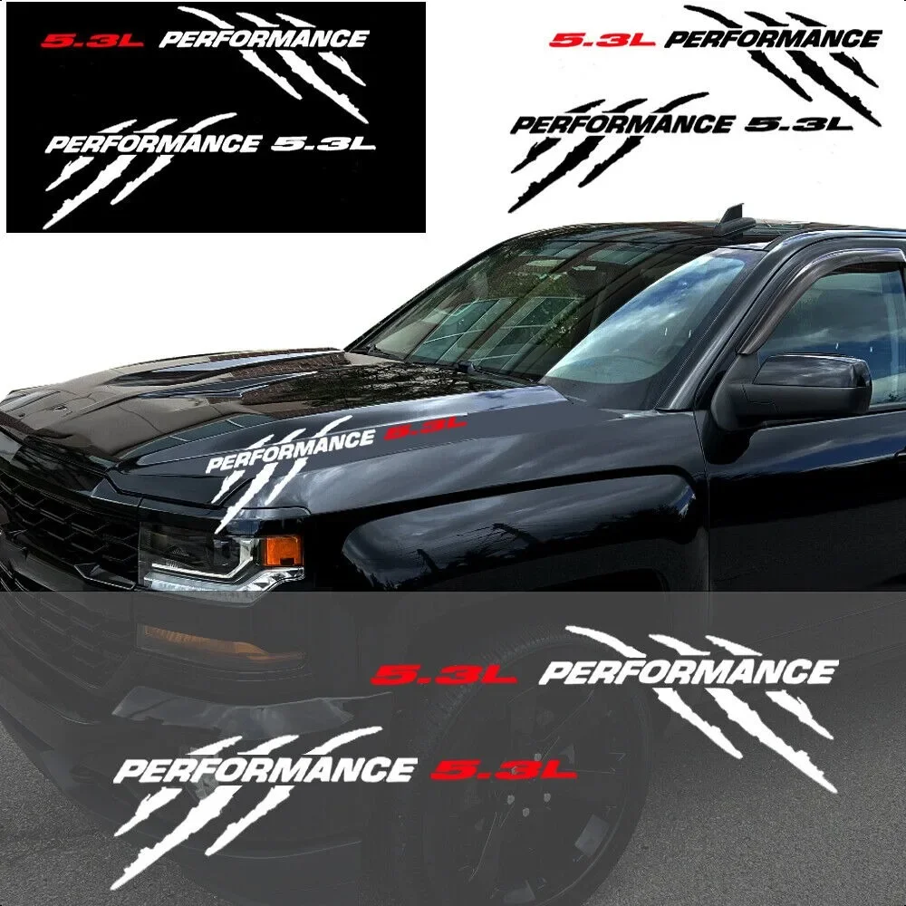 

5.3L Performance Truck hood Claw Decals Car Stickers Graphics for Chevy Silverado GMC Sierra Accessories 2pcs