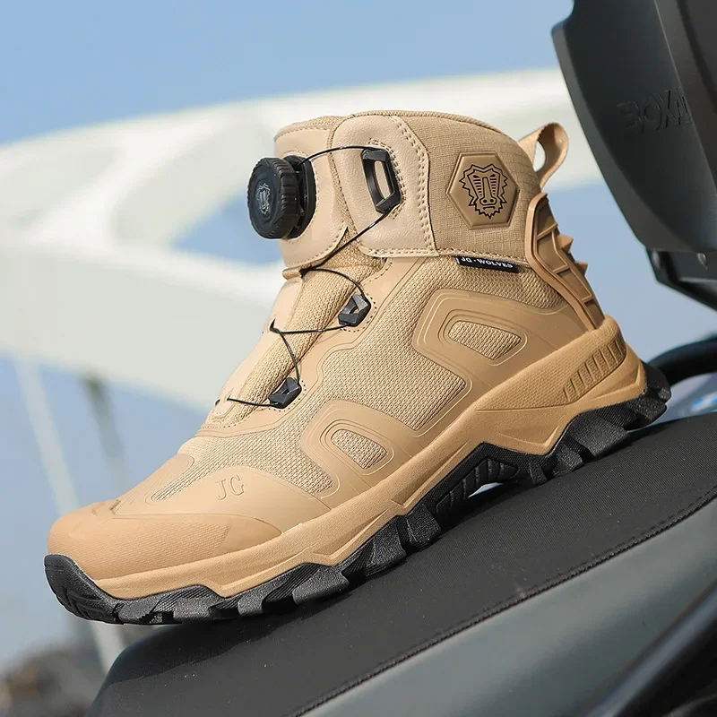 Men Waterproof Motorbike Riding Shoes Motorcycle Boots Breathable Anti-fall Rider Road Racing Casual Shoes Boots Moto Equipment