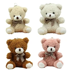 Bowknot Bear Keyring Plush Keychain Stuffed Animal Pendant Soft Key Rings Drop Shipping